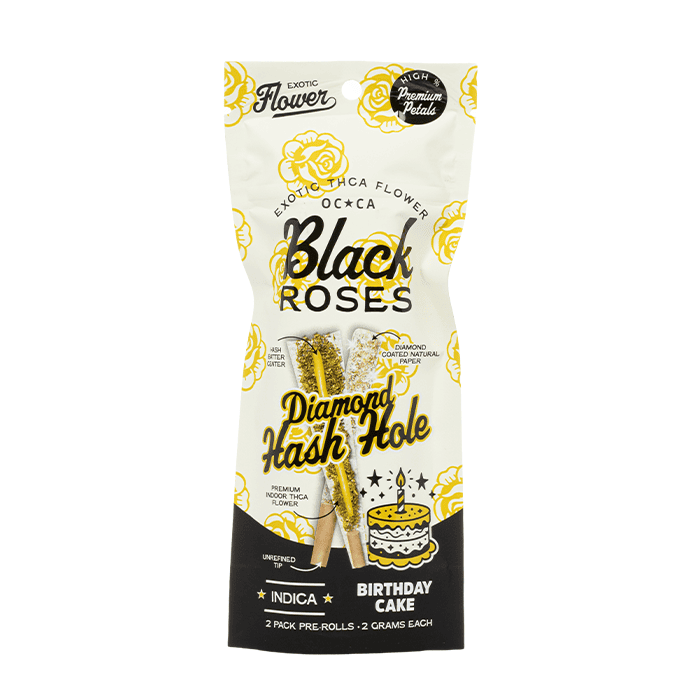 Black Roses Diamond Hash Hole – 2-Pack Pre-Rolls (2g Each)