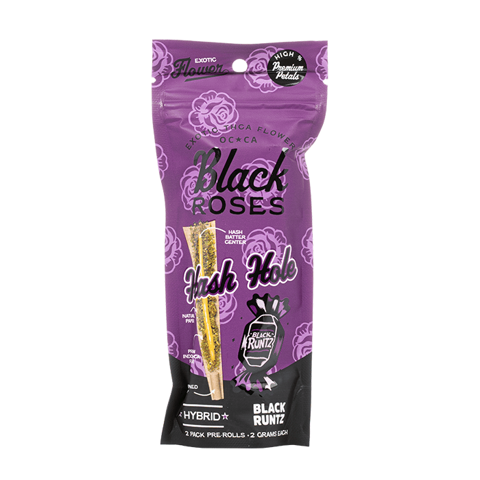Black Roses Hash Hole – 2-Pack Pre-Rolls (2g Each)