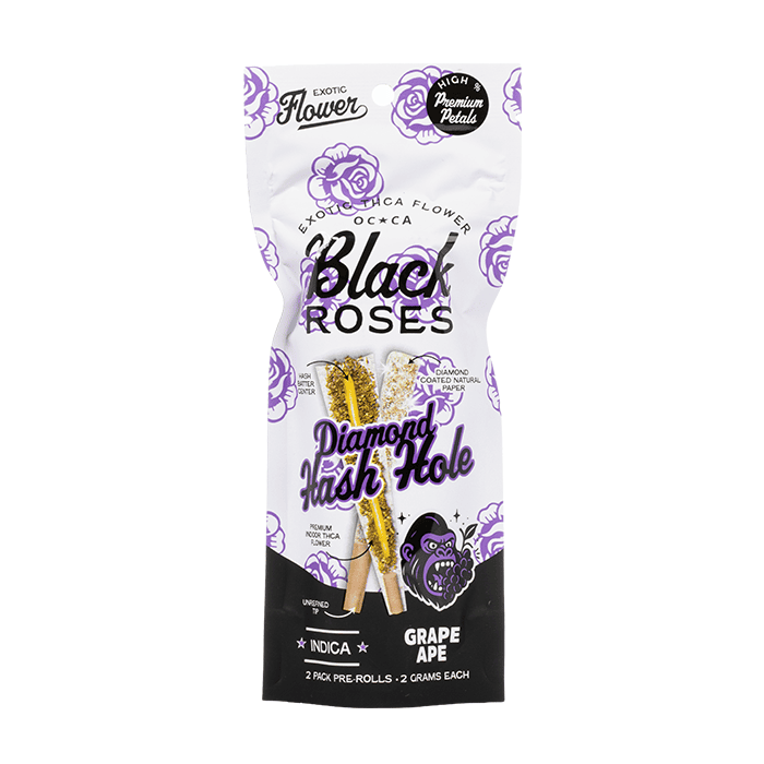Black Roses Diamond Hash Hole – 2-Pack Pre-Rolls (2g Each)