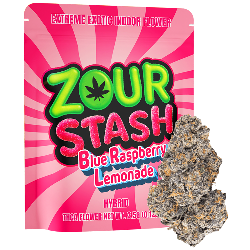 Mylar Flower Blue Raspberry- 3.5g