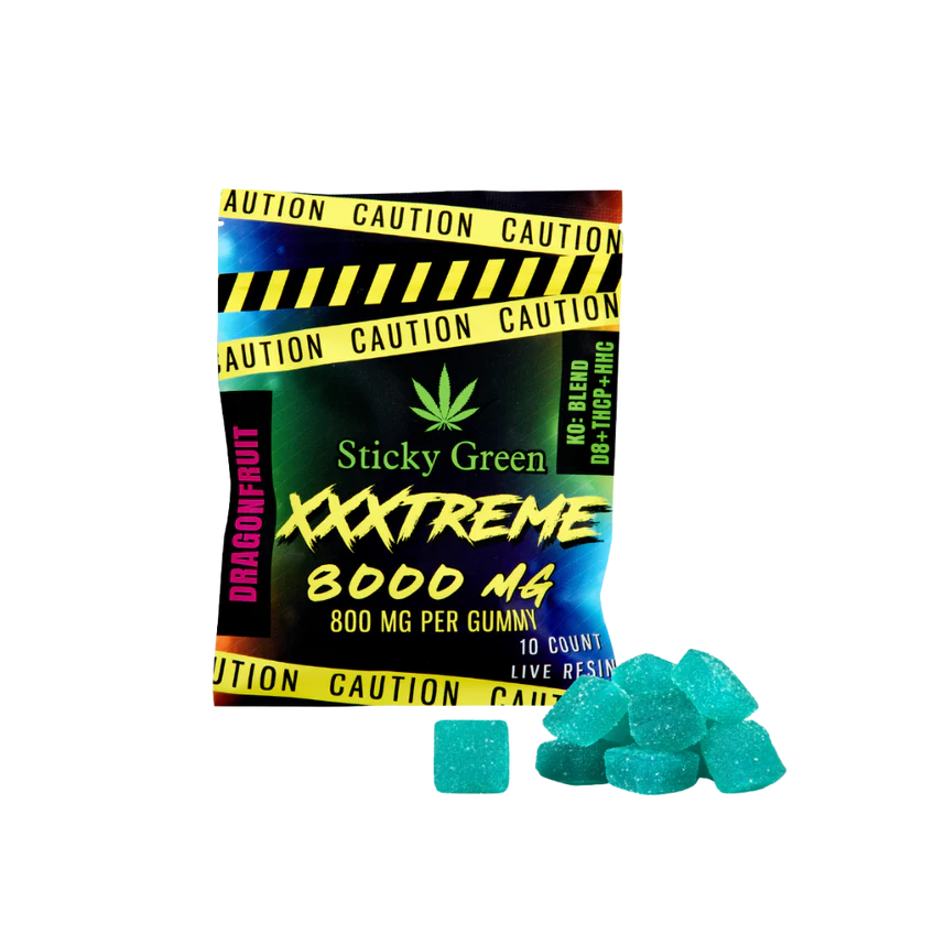 Sticky Green XXXtreme Gummies – 8,000MG (KO Blend)